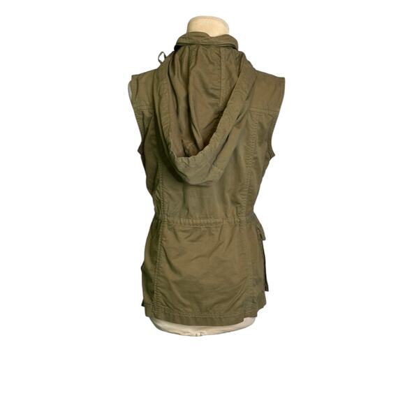 J.Crew Classic twill Chino green hoodie vest jacket size XS - Picture 8 of 13